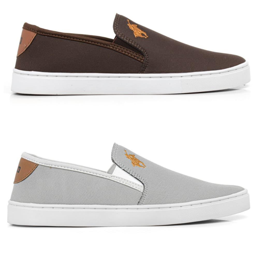 Kit 2 Pares Sapatênis Slin Casual Tênis Confort Dia E Noite