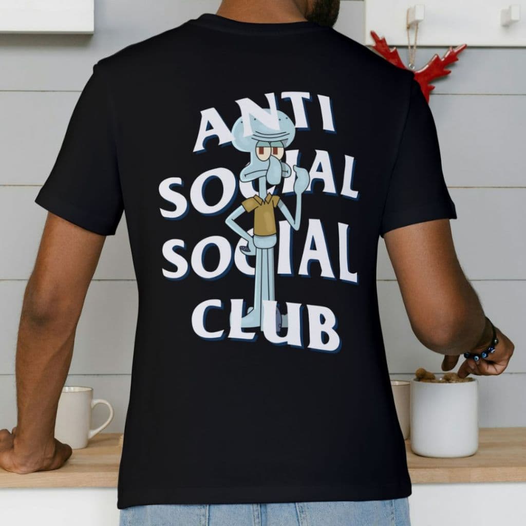 Camiseta Antisocial Club Lula Molusco | Meme Bob Esponja - 100% Algodão Fio 30.1 - Camisa Masculina Feminina