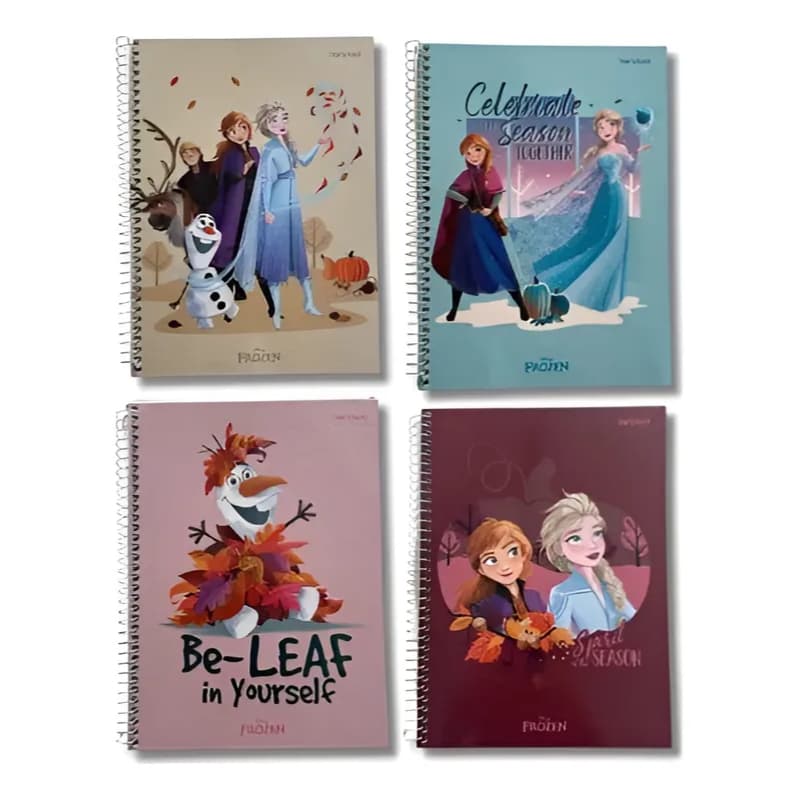 Caderno Espiral Universitario CD 1x1 80 Fls Frozen Escolas Faculdades Anotações
