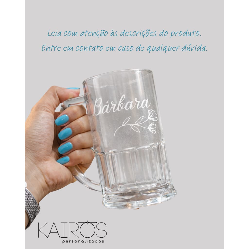 Kit Atacado Caneca Chopp Vidro 320ml com Gravação a Laser | Personalizada
