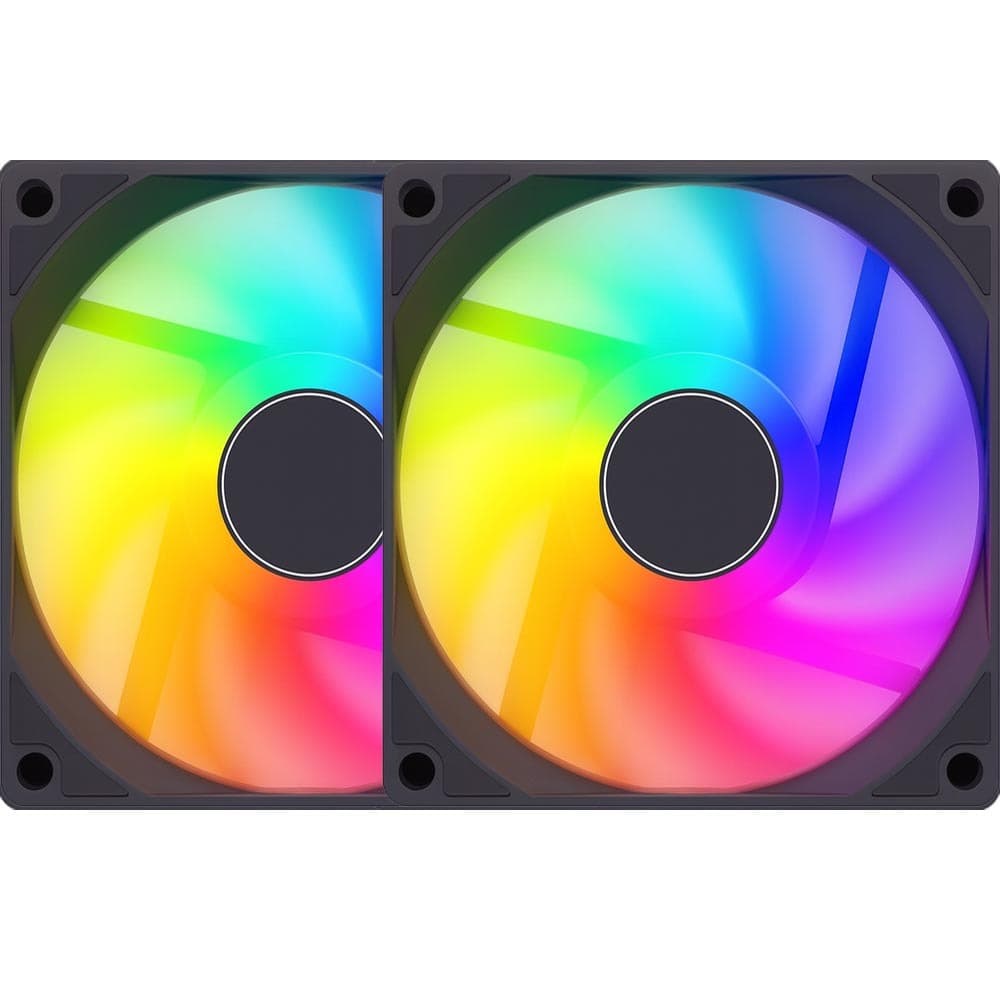Kit 2 Cooler Fan 120mm 12cm Molex Rgb 12v Gabinete Pc Gamer Ventoinha