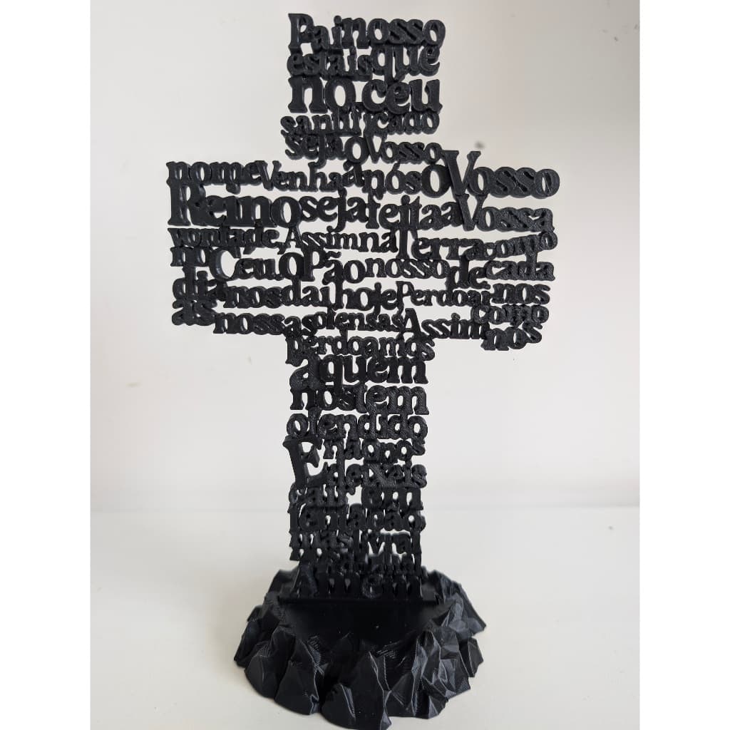 Cruz Pai Nosso Decorativa – Decoração Religiosa Cristã