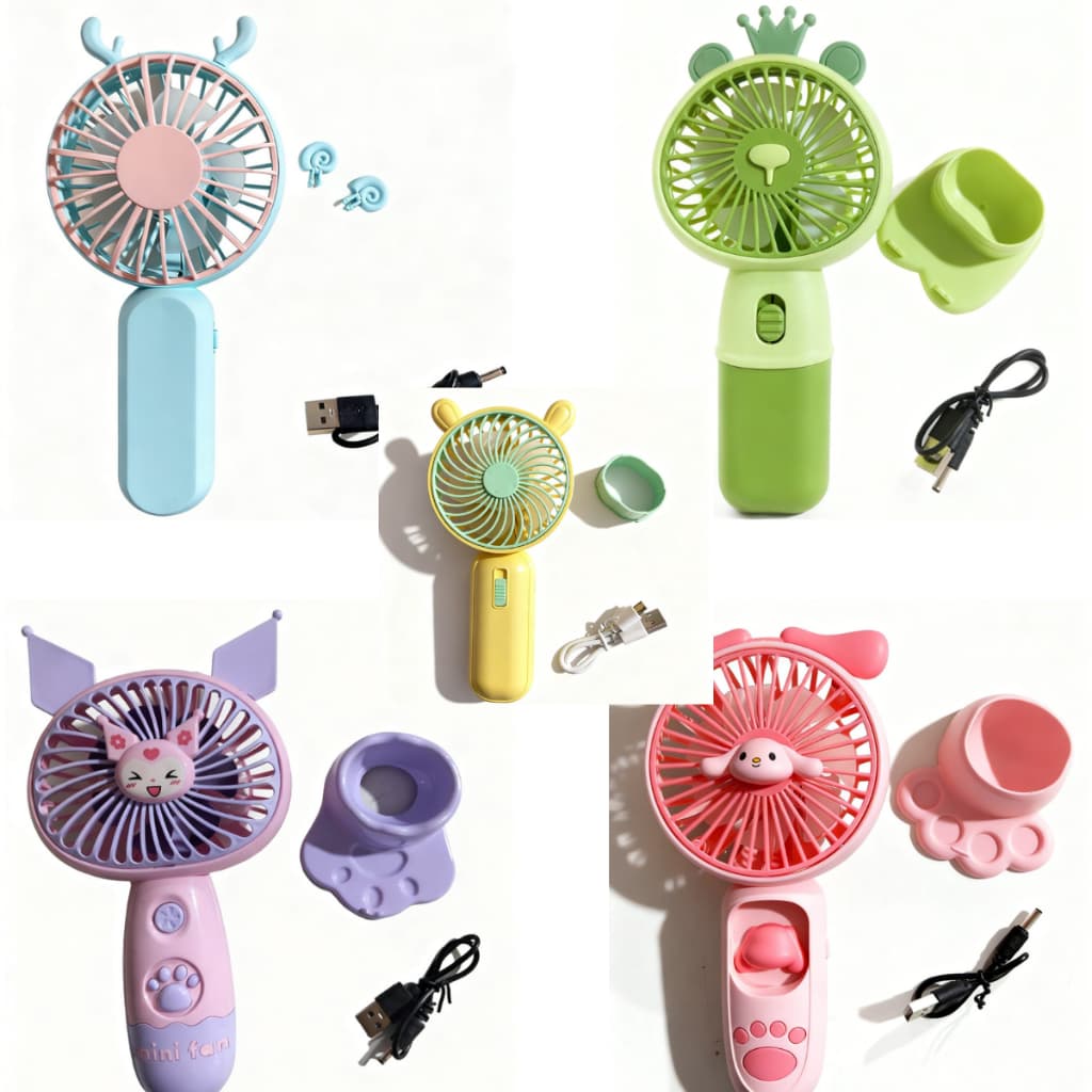Mini Ventilador Portátil Recarregável | Mini Fan com Cabo USB | Compacto e Silencioso