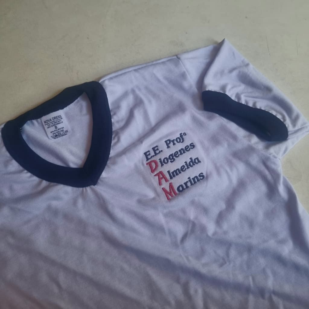 Camiseta manga curta E.E. Diorgenes Almeida Marins. Sorocaba SP.