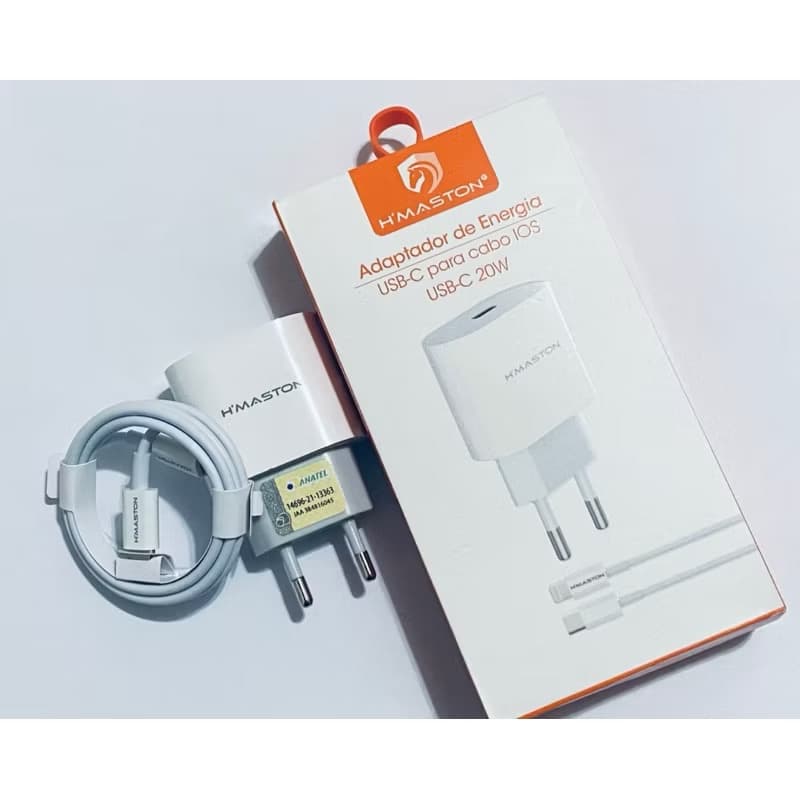 Carregador  iPhone original hmaston ultra rápido turbo mais cabo tipo c