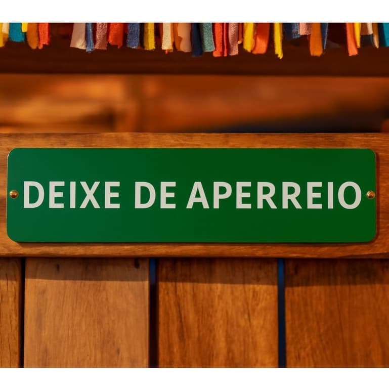 Placa decorativa Aperreio 20x5cm Plaquinha PLA com frases divertidas Escrita em Relevo nordeste