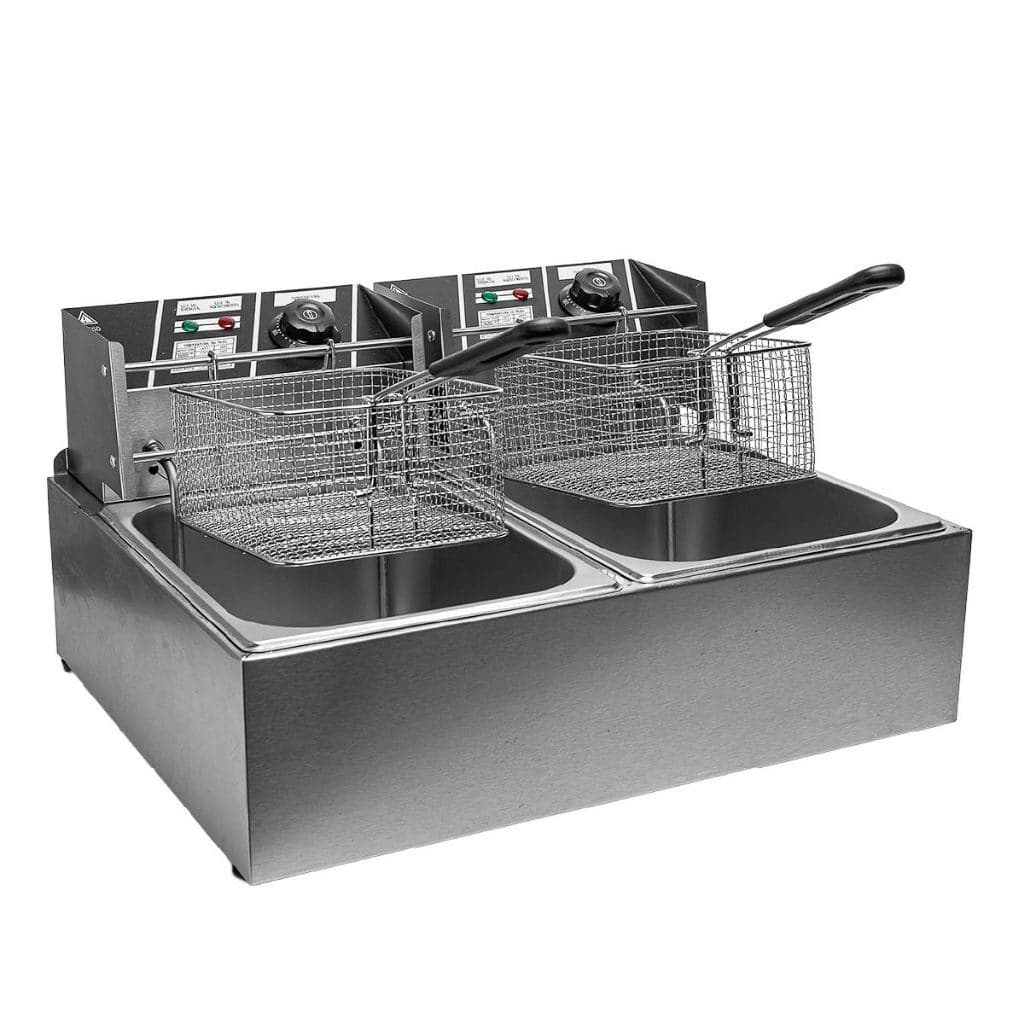 Fritadeira Elétrica 2 Cubas 12 Litros e Tampa 220v