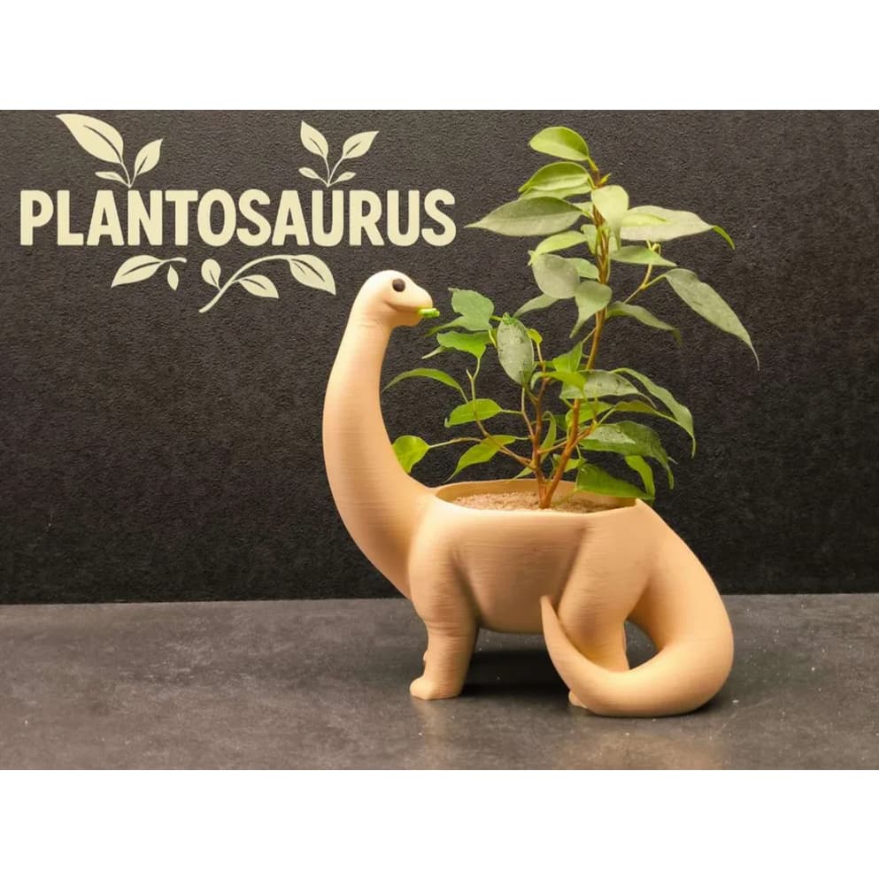 Vaso Decorativo Plantosaurus em Formato de Dinossauro