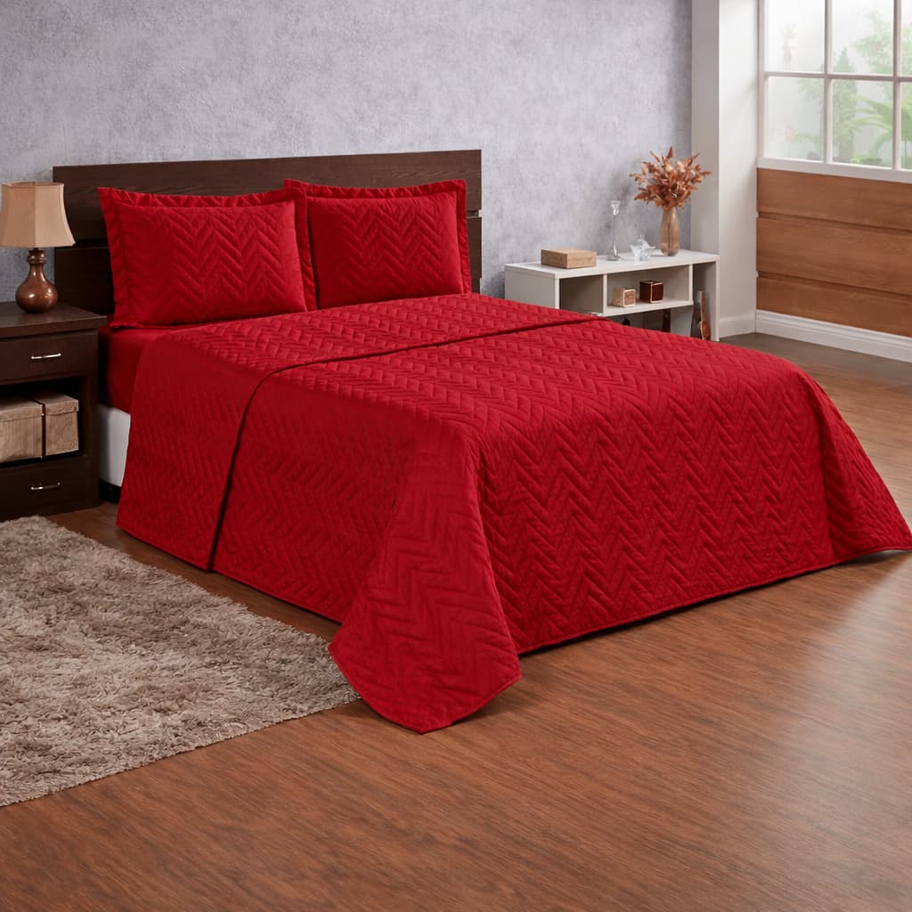 Kit Cobre Leito Colcha 3 Peças Matelado Dupla Face Vários Tamanhos