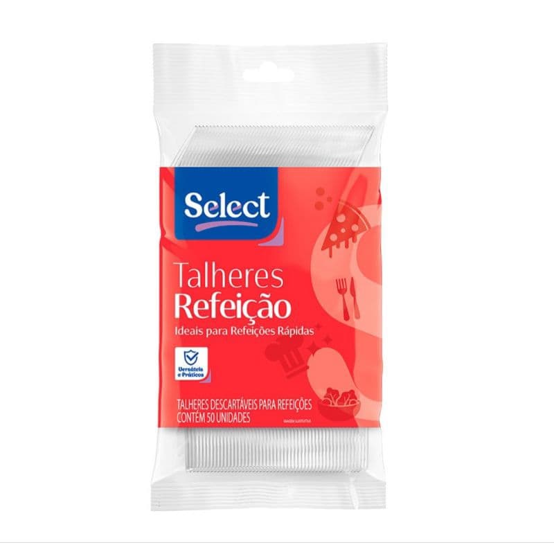 Garfo Descartável 50 unidades Refeição Talheres Kit Garfo Descartável Reforçado