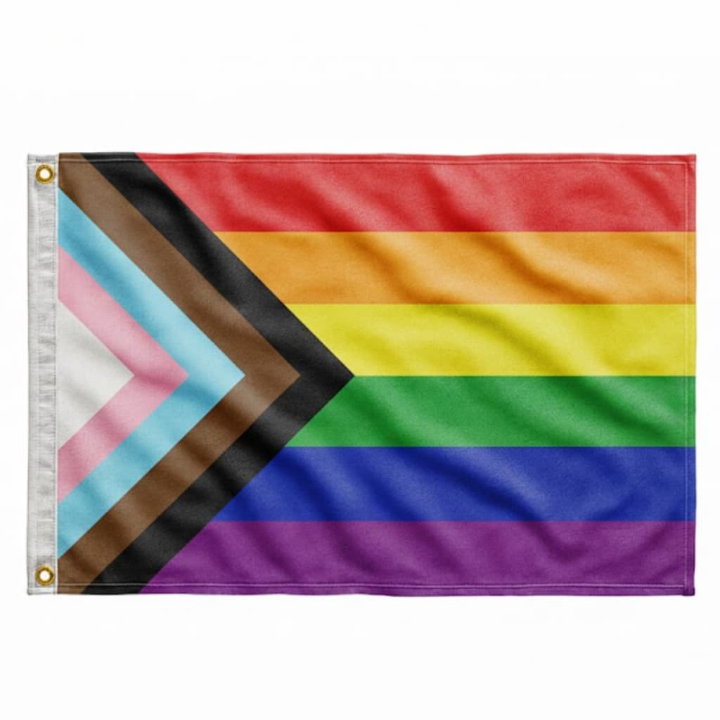 Bandeira Novo Orgulho Gay LGBT C/Anilhas 90 cm x 60 cm Cores Fortes