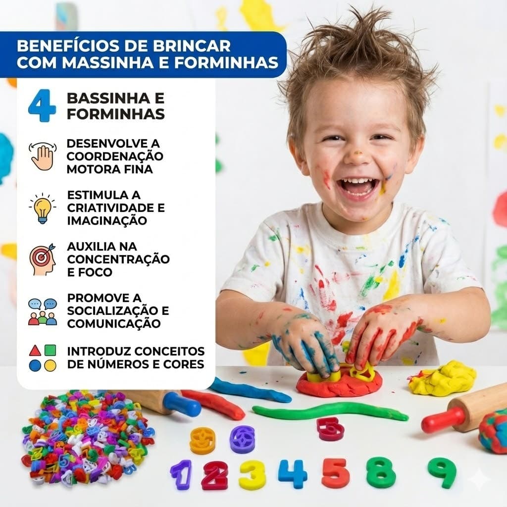 Kit 25 Cortadores Números P/ Massinha - Lembrancinha Festa e Pedagógico (5cm)
