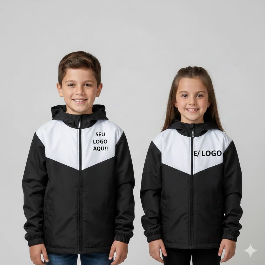 Corta-Vento Infantil Ou Juvenil Personalizada Escola/Desenho/Logo