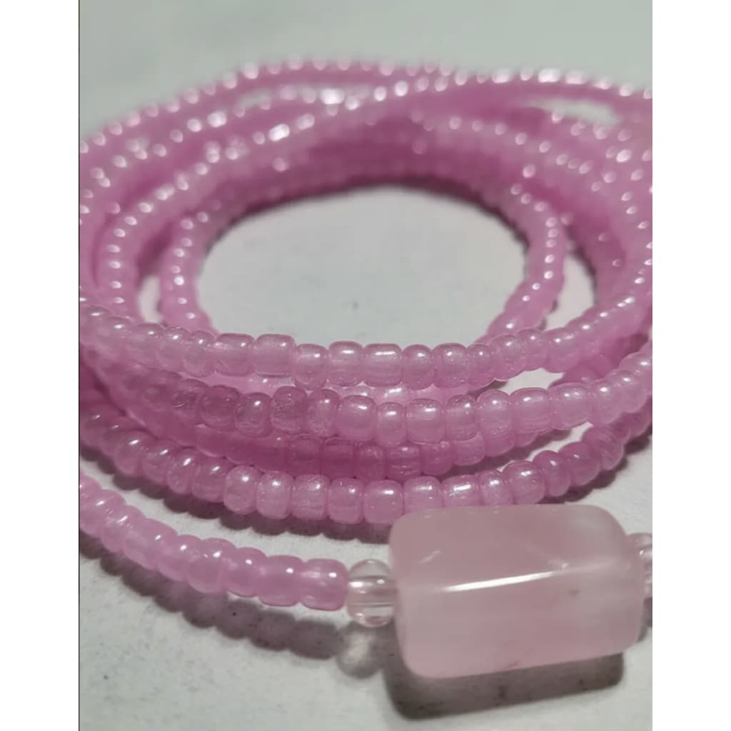 Guia Orixás Oxum Iansã Erês Rosa Cintilante Brilhoso 60 Cm