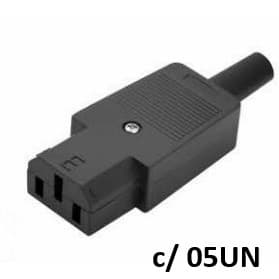 Kit c/ 5UN Tomada AC Tripolar 3P Fêmea C/ Prensa Cabo