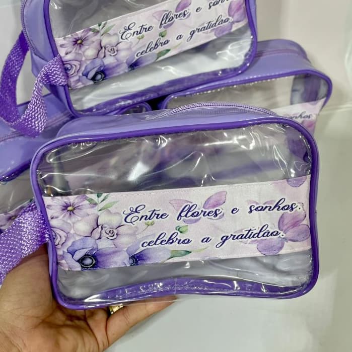 10 Necessaire 19x14 para casamento, 15 anos e organiização mimo personalizado