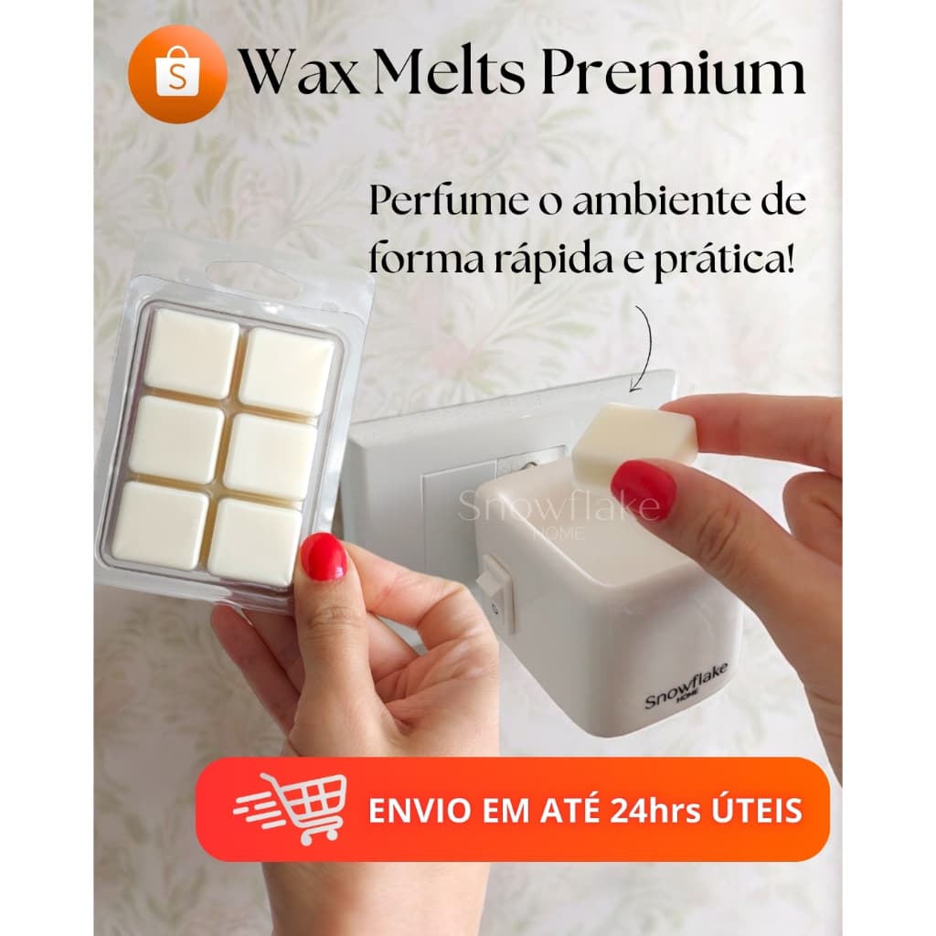 Wax Melts Premium - Pastilhas Aromáticas para Difusor - Cera Natural