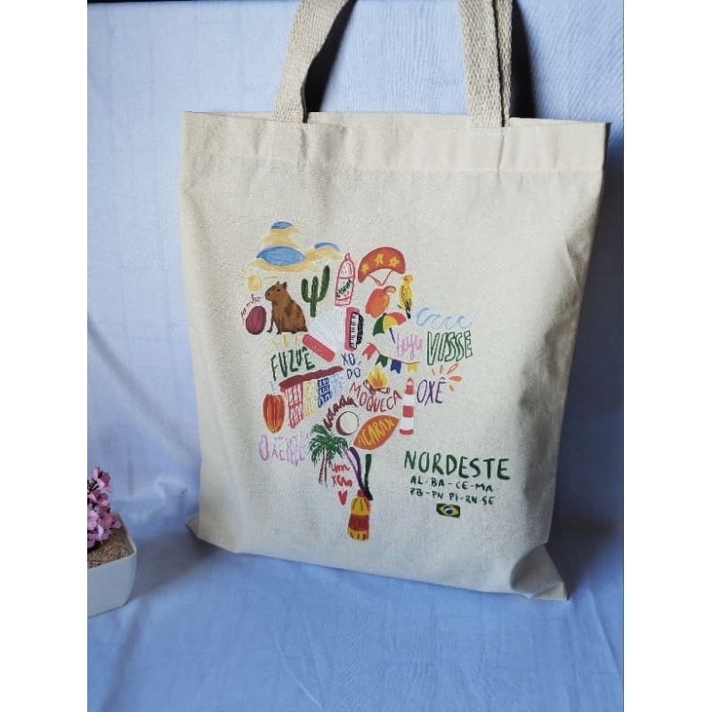 EcoBag personalizada eu amo meu nordeste- 35x40