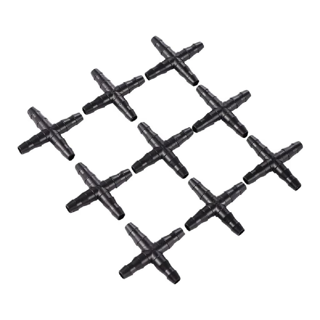 KIT Conector Cruz Cruzeta para Microtubo 1/4 4mm Irrigação
