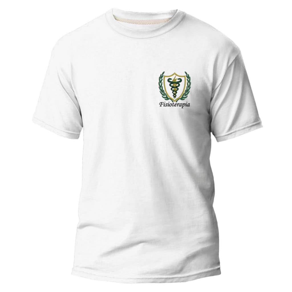 Camiseta/Camisa Fisioterapeuta Uniforme Fisioterapia Com Brasão Oficial
