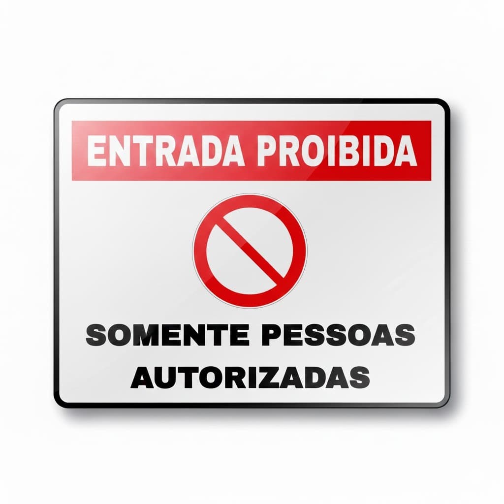 Placa De Sinalização 20x30 Vários Modelos Resistente a Sol