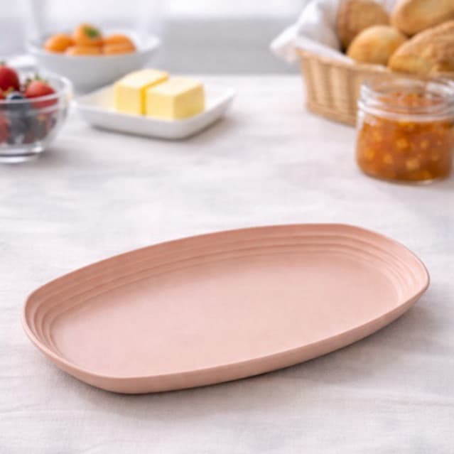 Travessa de Bambu e PP Sortida Lines 29,5cm x 18,5cm x 3cm - Lyor