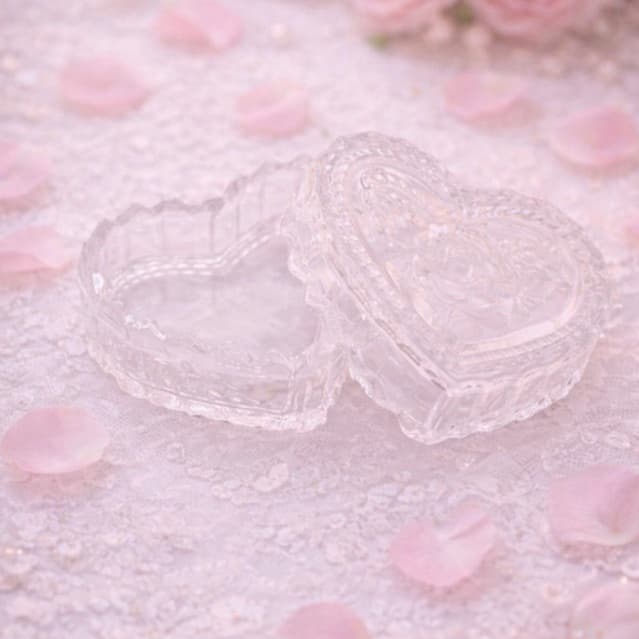 Potiche de Cristal Coração 8cm x 6,5cm x 4cm - Lyor
