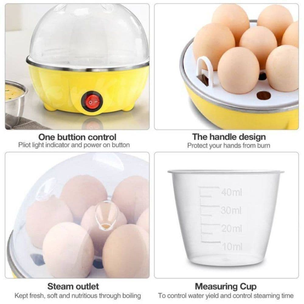 Cozedor Portátil Elétrico de Ovos 110V - Cores Sortidas, Ovos Cozidos, Omelete, Alimentos a Vapor