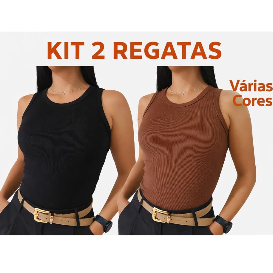 Blusas Regatas Feminina Canelada Camisa Estilo Blogueirinha Confortável Alta Elasticidade Moda Casual
