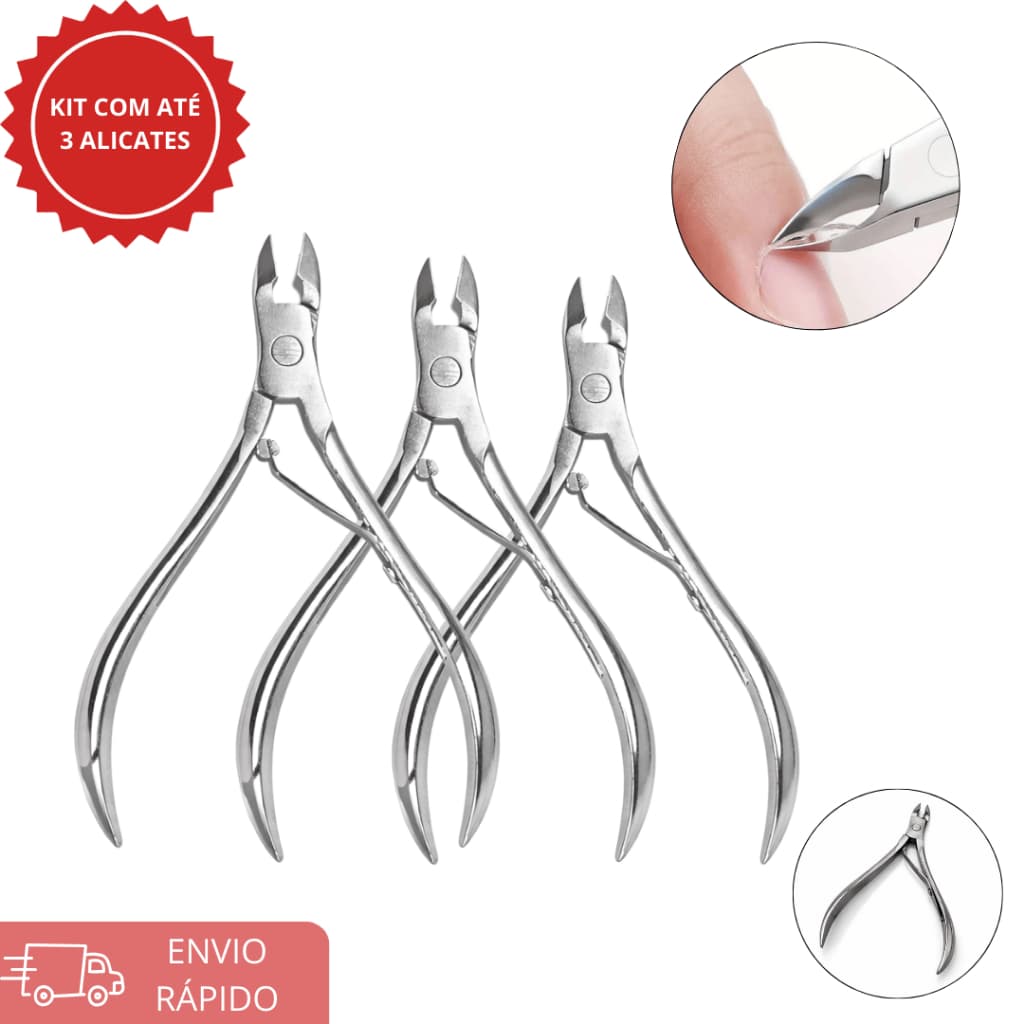 1/2/3 Alicates Removedores de Cutícula Profissional | Manicure Pedicure | Aço Inoxidável
