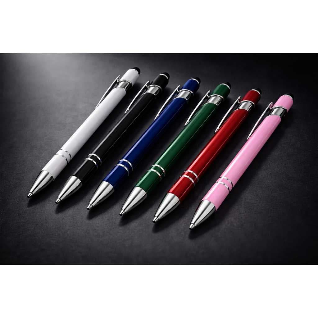 10un Caneta Executiva Metalizada Premium com Ponta Touch Ideal para celulares e tablets  Corpo metalizado toque macio Nf