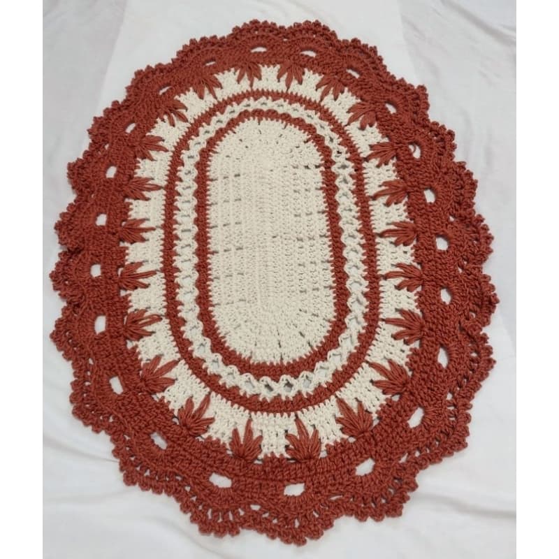 Tapete de Crochê unidade, 70x50cm, tapete de porta, tapete de banheiro, Tapete de cozinha