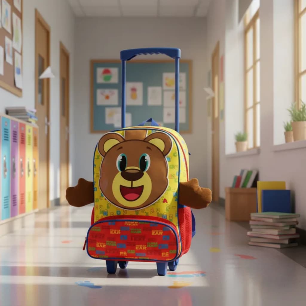 Mochila Infantil Escolar Rodinha Menino Menina Personagem Reforçada Volta as Aulas