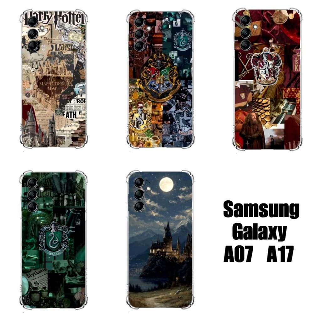 Capinhas TPU Cases Capas de Celular Samsung Galaxy A07 A17 Inspiradas Harry Potter Grifinória