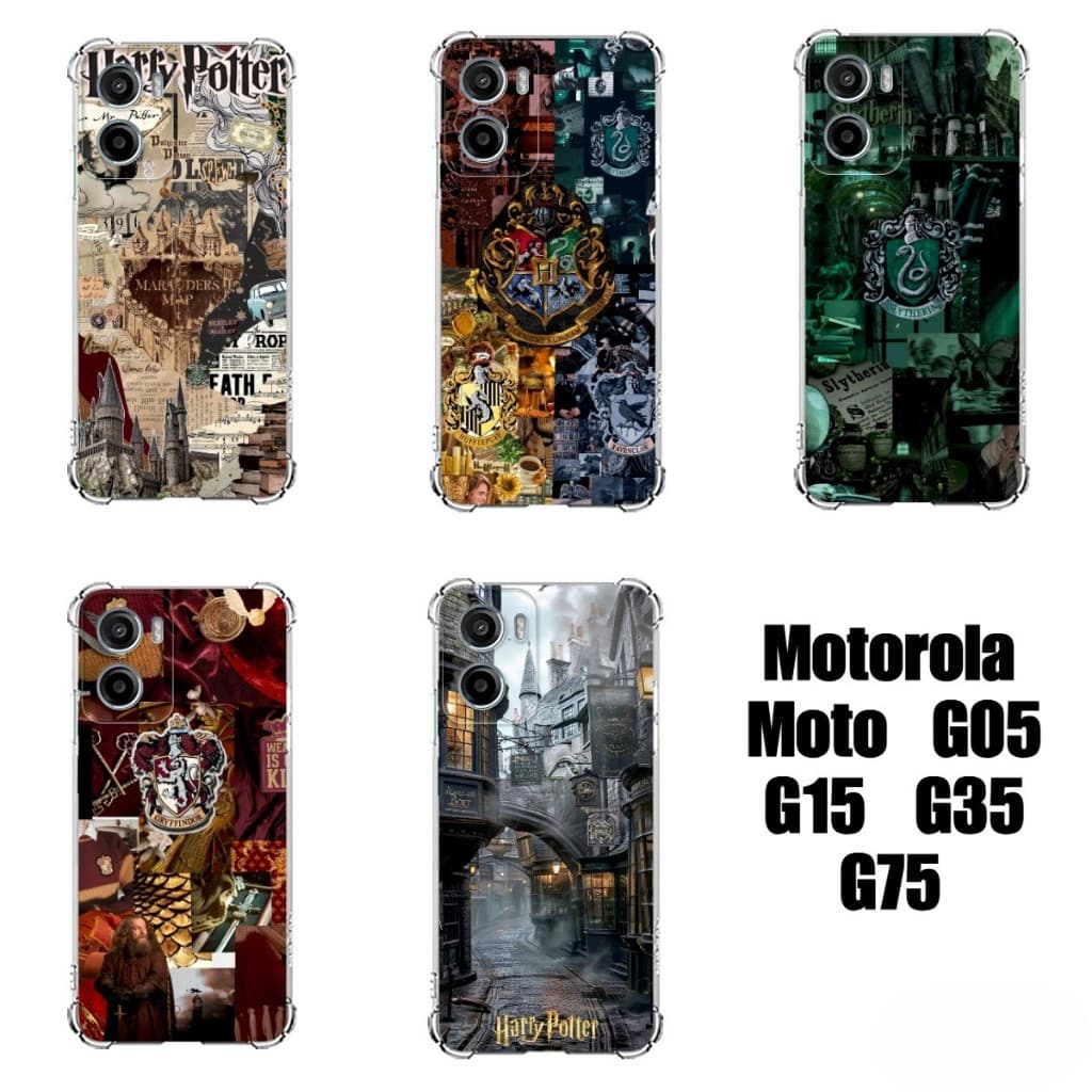 Capinhas TPU Cases Capas de Celular Motorola Moto G05 G15 G35 G75 Inspiradas Harry Potter