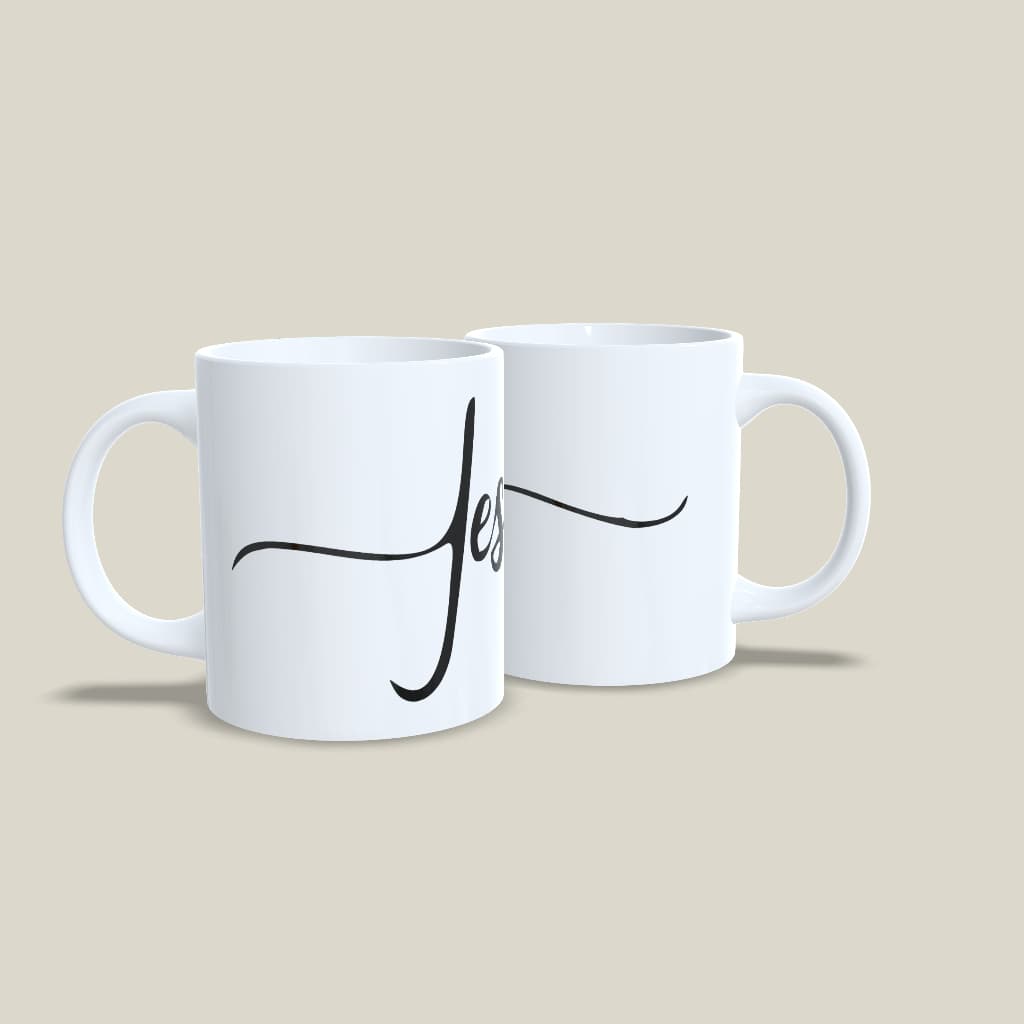 Caneca Frases Cristãs Porcelana 325ml – Vários Modelos – Presente Religioso 01