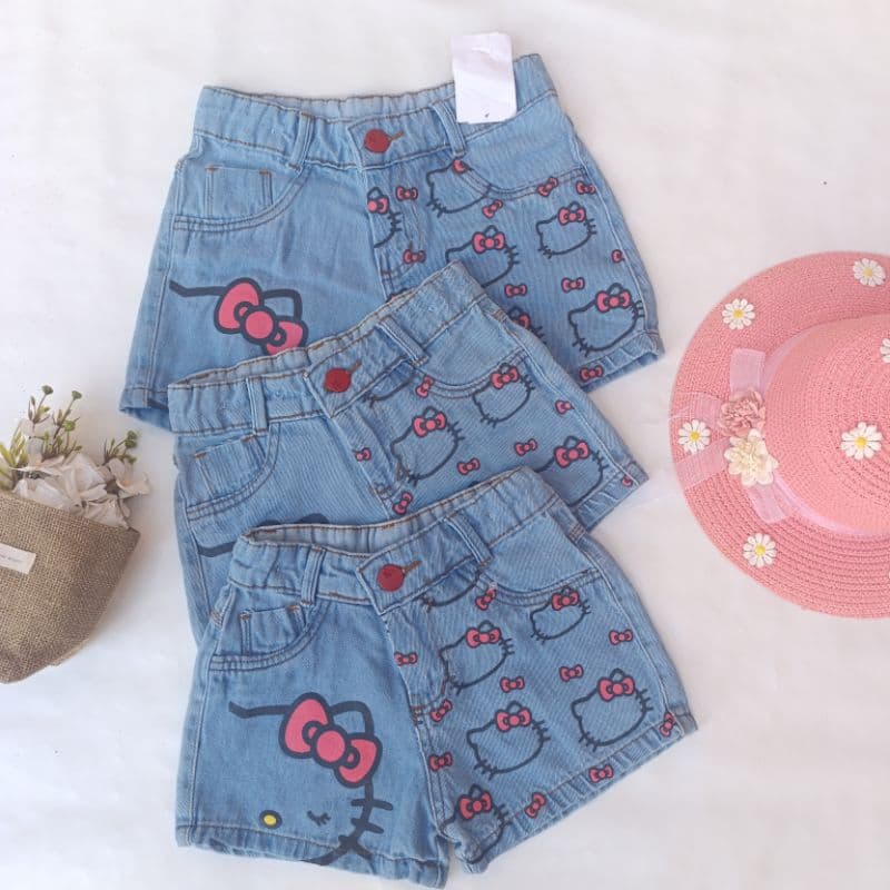shorts jeans Hello Kitty