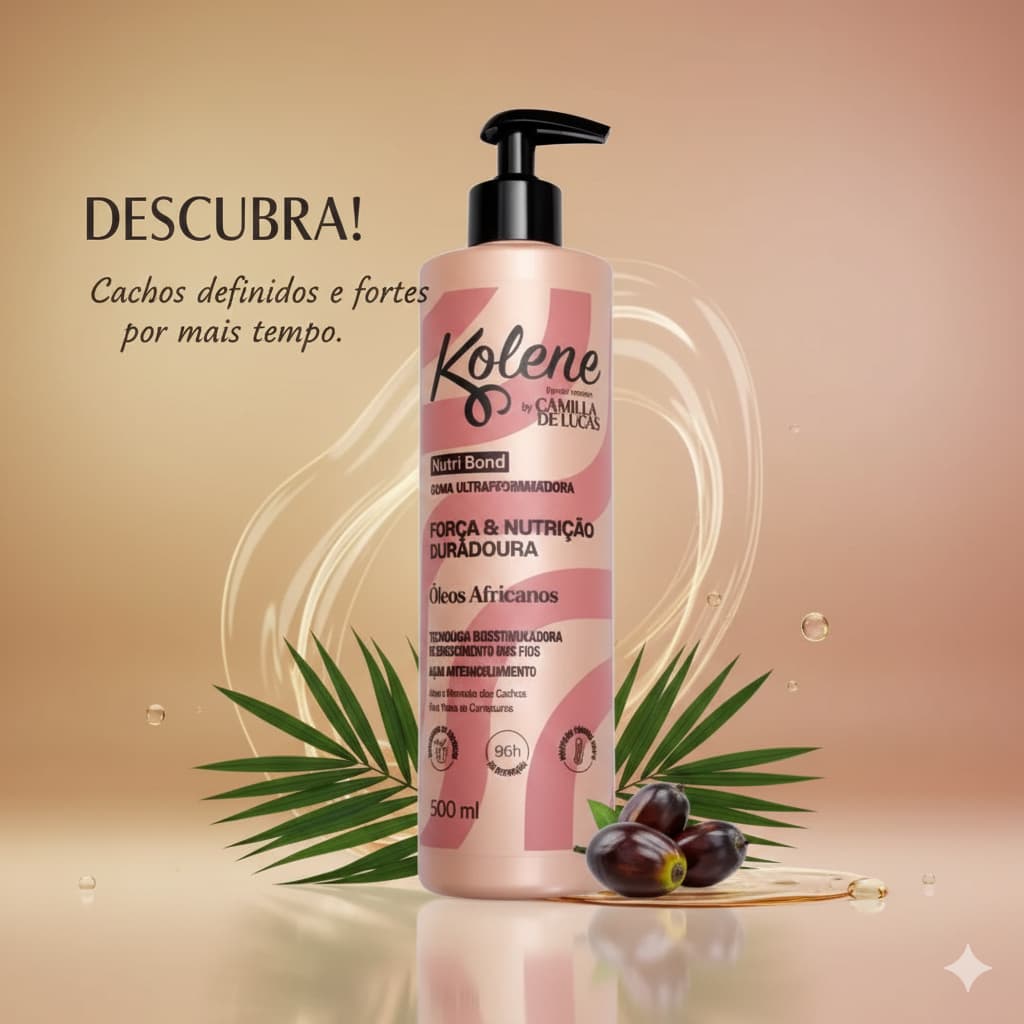 Modelador Capilar Kolene Nutri Bonde 500ml Definição Intensa Brilho E Nutrição Profunda