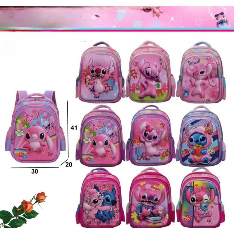 Mochila  Escolar stitch infantil  3D alto relevo
