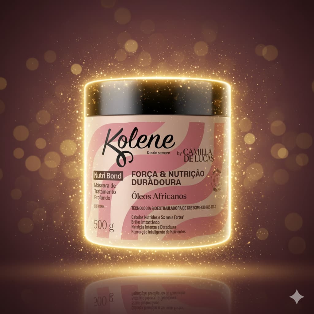 Máscara Kolene Nutri Bond By Camila De Lucas 500ml Reparação E Brilho Intenso