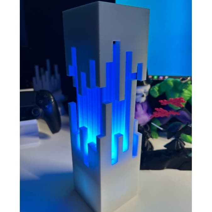 Luminária LED Prisma luz muda de cor - Luz Ambiente Moderna para Sala, Quarto e Escritório