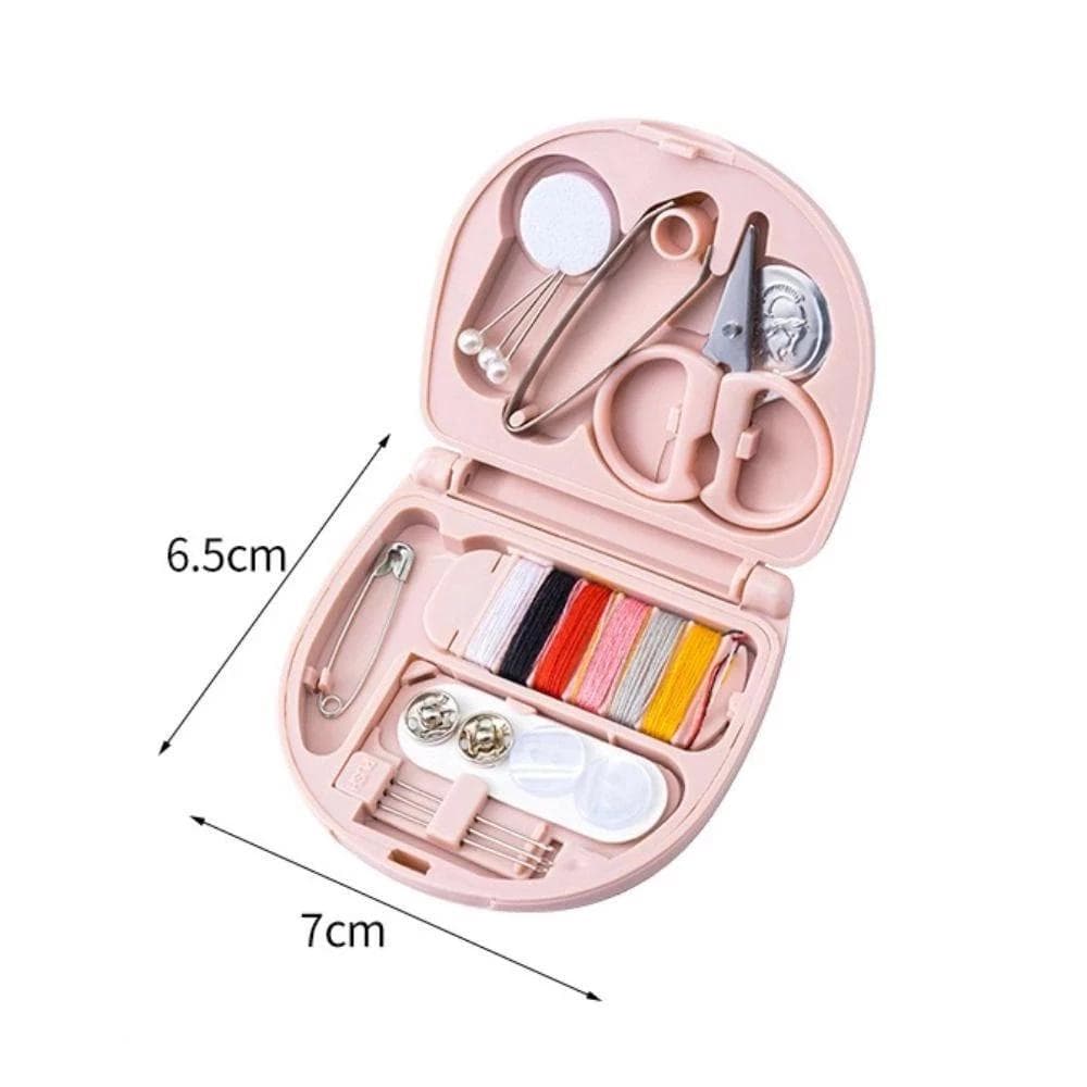 Mini Kit De Costura Viagem Bolsa Agulha Linha Emergencia