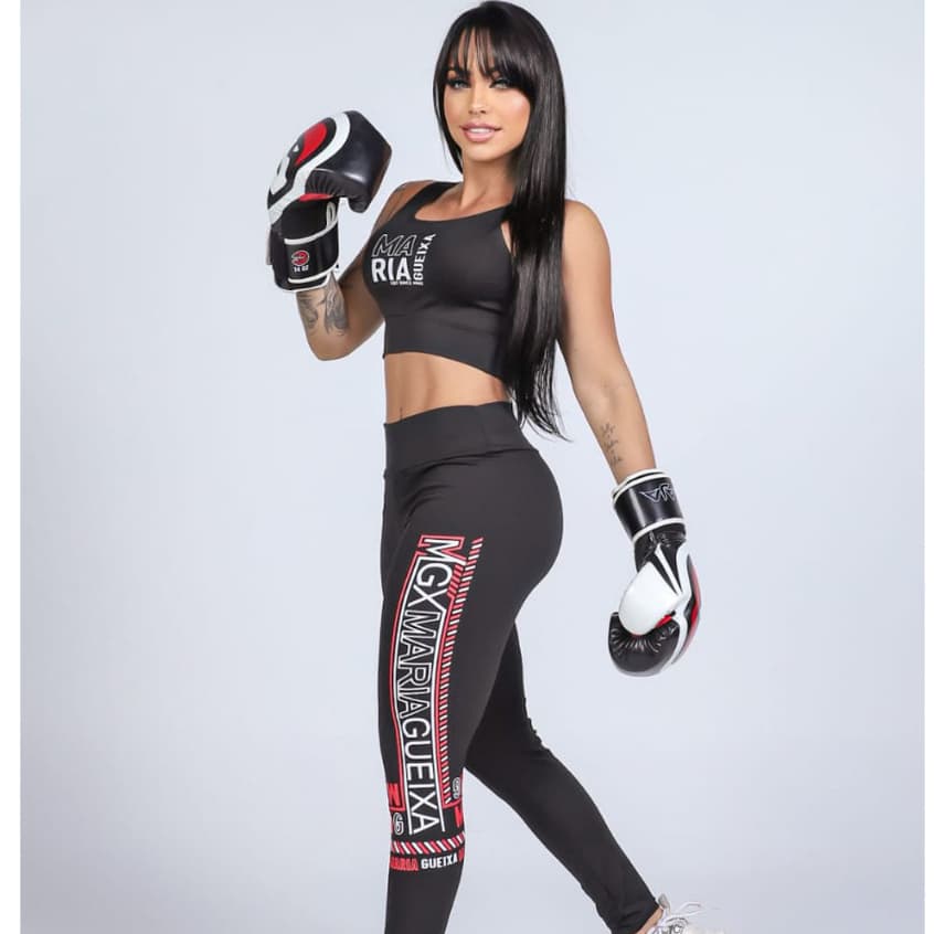 Conjunto Academia Feminino Maria Gueixa Calça legging e Top Moda Fitness leg Feminina