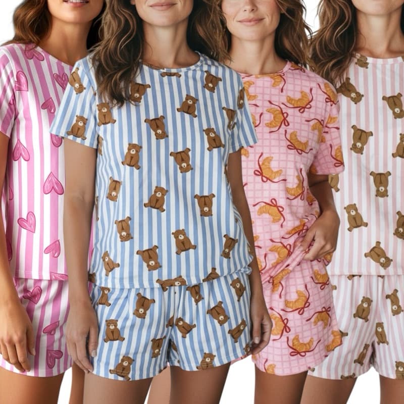 Kit 3 Pijamas  Feminino Baby Doll Short Dormir Atacado  Luxo Antialergico Promoção
