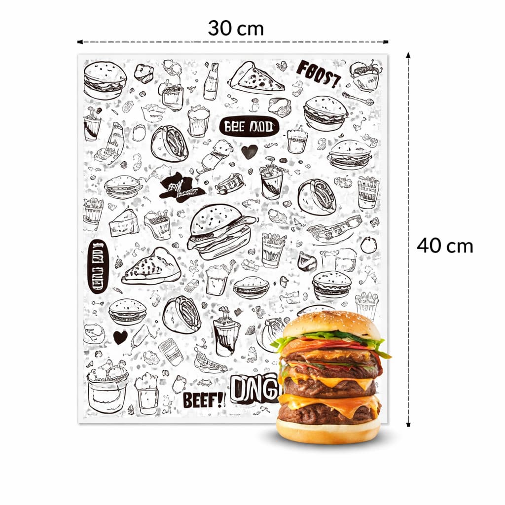 PAPEL ACOPLADO LANCHES E FRIOS 400 FOLHAS DELIVERY