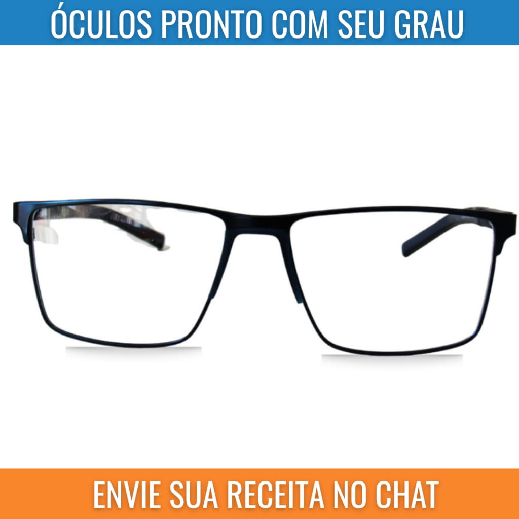 Armação Retangular Feita em Titanio 100% Resistente | Fazemos óculos com seu grau