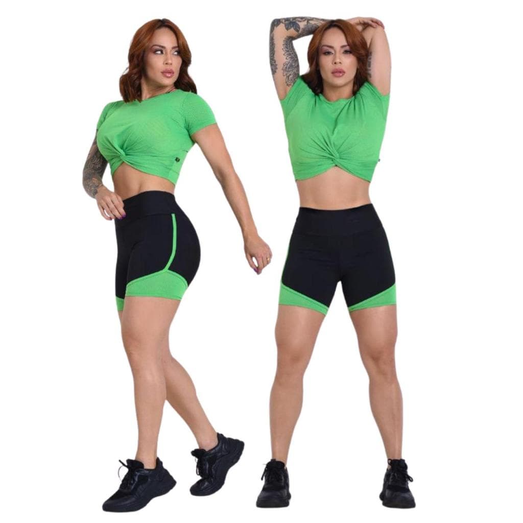 Kit 2 Blusa Cropped Nozinho Dray Fitnes Feminino  Academia Confortável para Malhar e de Qualidade Moda Esportiva