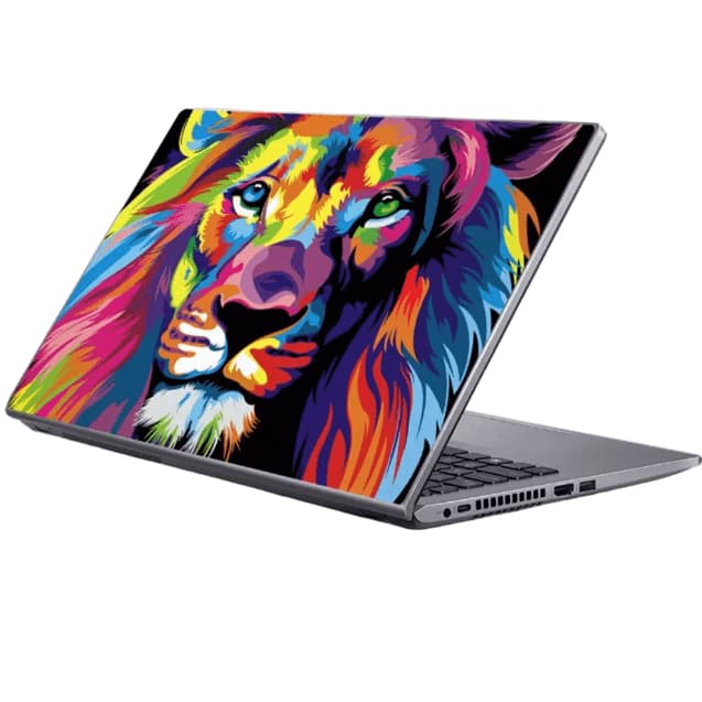 ADESIVO SKIN PARA NOTEBOOK TAMPA EXTERNA DISPLAY PERSONAGEM LEÃO DIGITAL