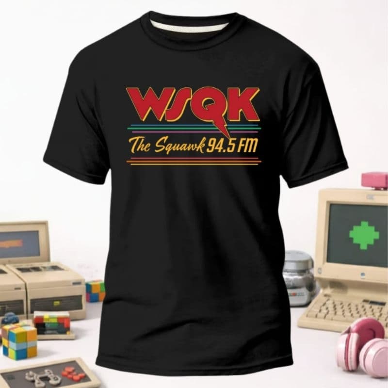 Camiseta Blusa Unissex Stranger Things Rádio WSQK The Squawk Série Nerd 100% Algodão