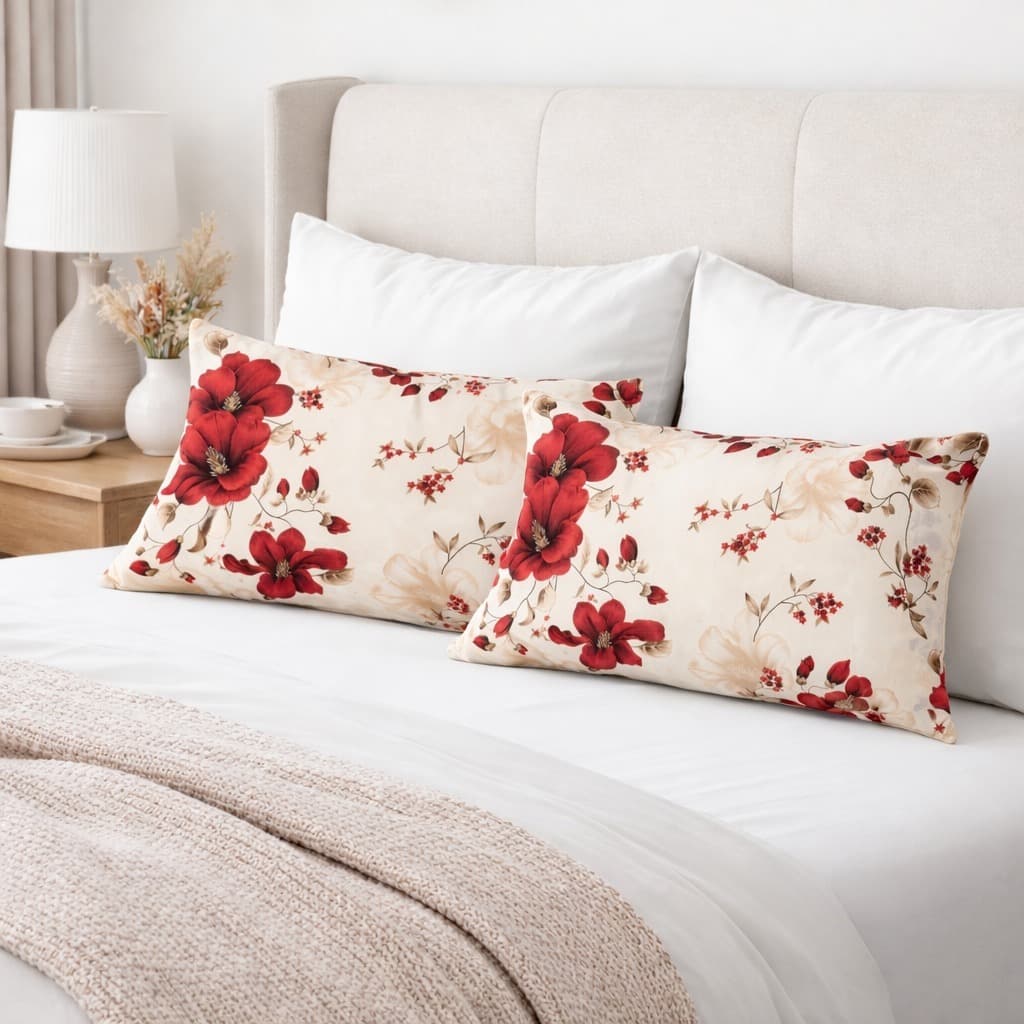 Capa de Almofada Baguete Estampada Kit Conforto Quarto e Sala (28cm x 50cm) - 2 unidades